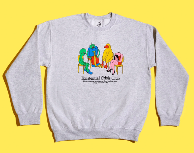 Sweatshirt / Pony - Existential crisis club - Gris