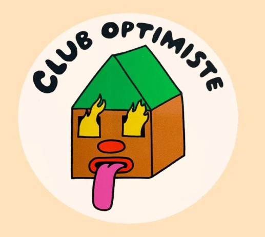 Sticker / Pony - Club optimiste blanc