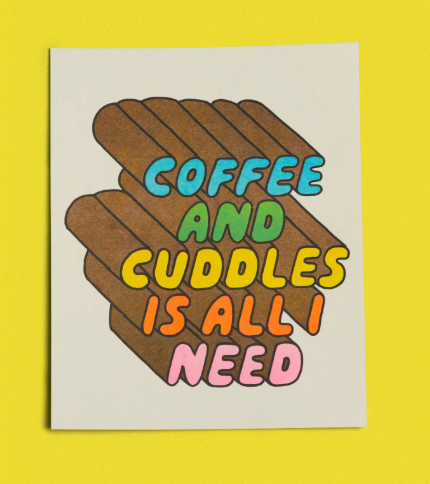Print / Pony - Coffee and cuddles - 8x10