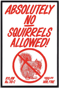 Affiche / Raymond Biesinger - Absolutely No Squirrels Allowed - 12x18