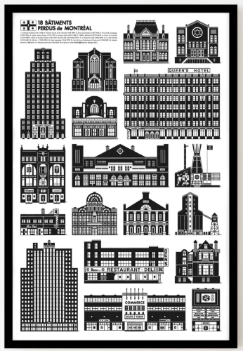 Poster / Raymond Biesinger - Montréal's Lost Buildings - 12x18