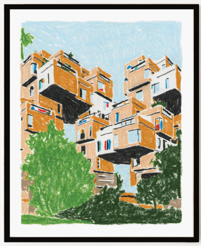 Poster / Paperole - Jeraume - Habitat 67 - 8x10