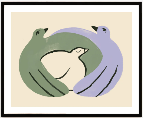 Affiche / Paperole - Julia GR - Famille oiseau - 8x10