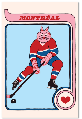 Carte / Paperole - Benoit Tardif -Chat hockey Montréal