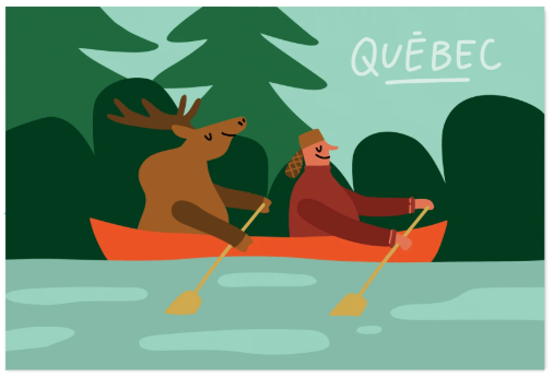 Carte / Paperole - Cécile Gariépy - Canoë Québec