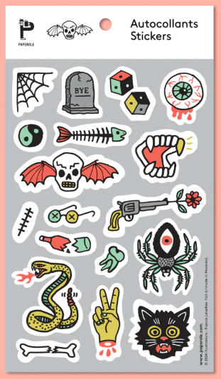 Planche de stickers / Francis Léveillée - Encre et os