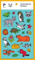Planche de stickers / Francis Léveillée - 5 écosystèmes des amériques
