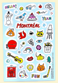 Planche de stickers / Paperole - Francis Léveillée - Top Montréal