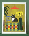 Print / Anne Julie Dudemaine - Cat on Chair - 8x10