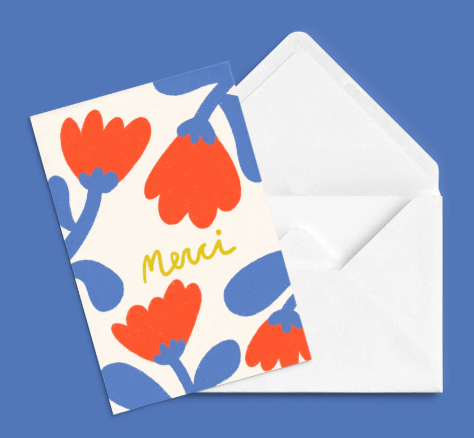 Card / Anne Julie Dudemaine - Thank you with flowers