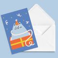 Carte / Anne Julie Dudemaine - Chat d'anniversaire