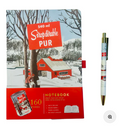 Carnet / Seracon - Motif cabane a sucres avec stylo