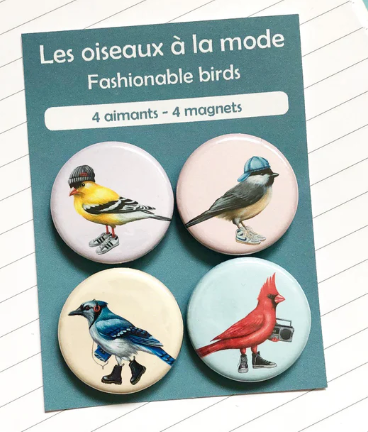 Magnets / Sardines studio - Set of 4 - Birds