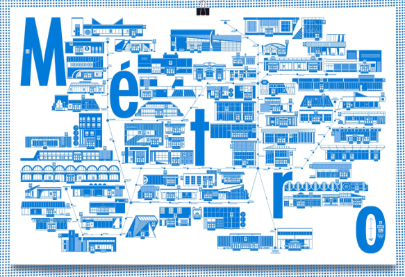 Poster / Raymond Biesinger - The Montreal Metro - 36x24