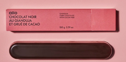 Chocolate Bar / Allo Simonne - Dark Chocolate with Gianduja and Cocoa Nibs - 150g