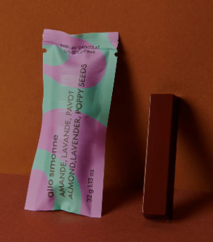 Barre Chocolatée / Allo Simonne - Amande Lavande et Pavot - 32g