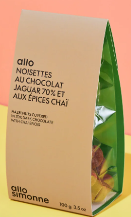 Noisettes / Allo Simonne - Chocolat Jaguar et épices Chai