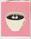 Affiche / TOUTE - Cygnes espresso - 8x10