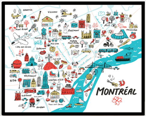 Poster / Paperole - Francis Léveillée - Top Montreal - 11x14