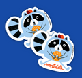 Sticker / Anne Julie Dudemaine - Raton Laveur MTL