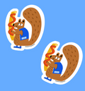 Sticker / Anne Julie Dudemaine - Écureuil Hot Dog