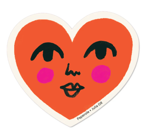 Sticker / Paperole - Julia GR - Coeur visage