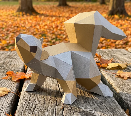 Kit de construction / Poly Paper Craft - Ecureuil