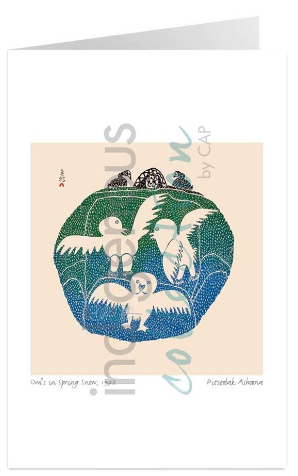 Affiche / Canadian Art Prints - Pitseolak Ashoona - Owls in Spring Snow