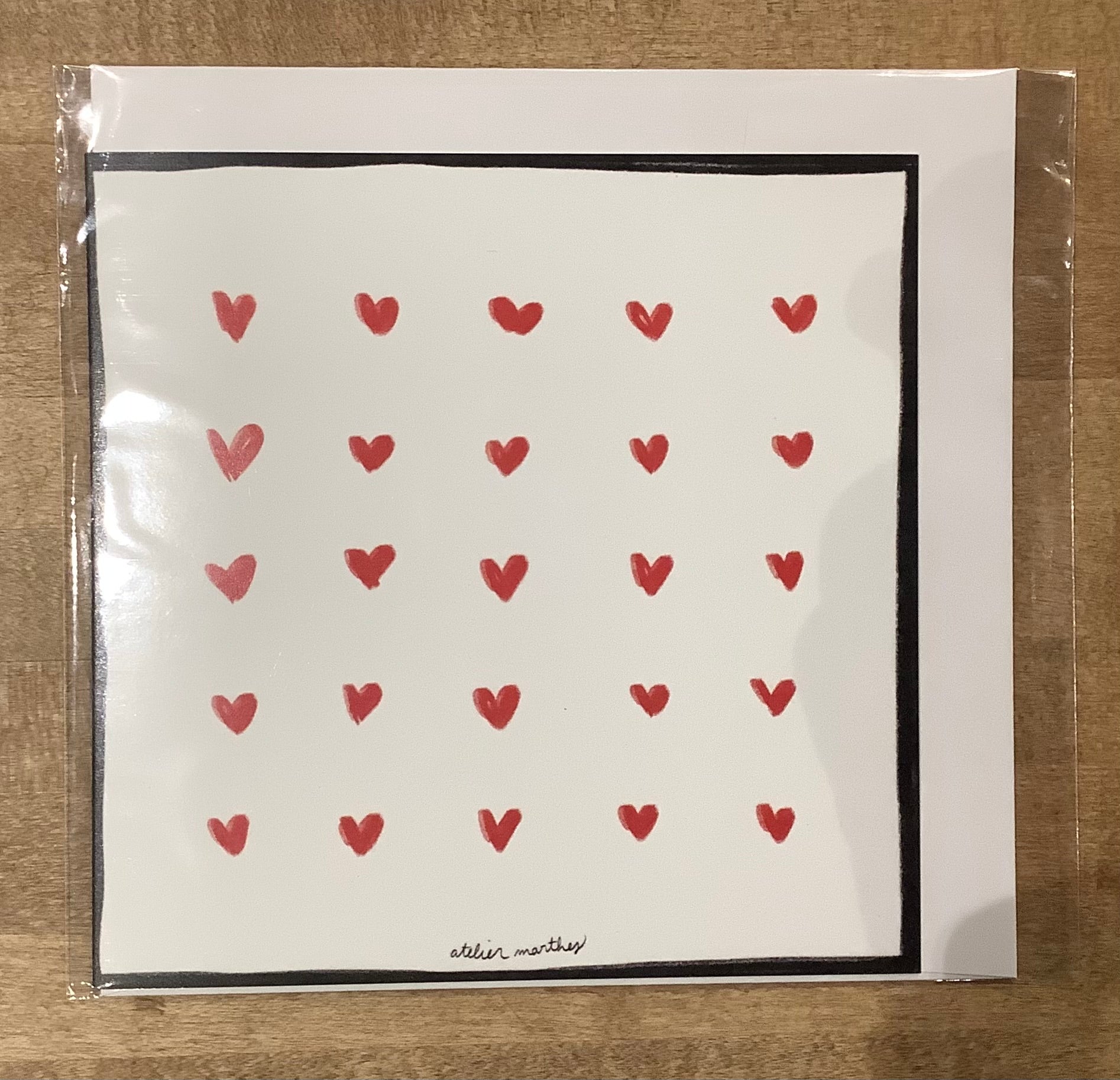 Carte / Atelier Marthes - Petits coeurs rouges