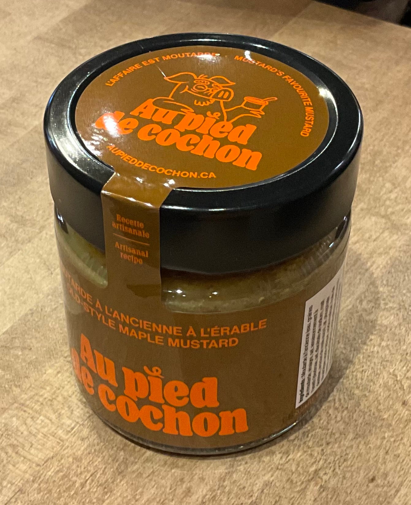 Moutarde / Au pied de Cochon - Moutarde dijon à l'ancienne et érable - 220ml