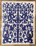 Carte / TOUTE - Québec papier découpé bleu