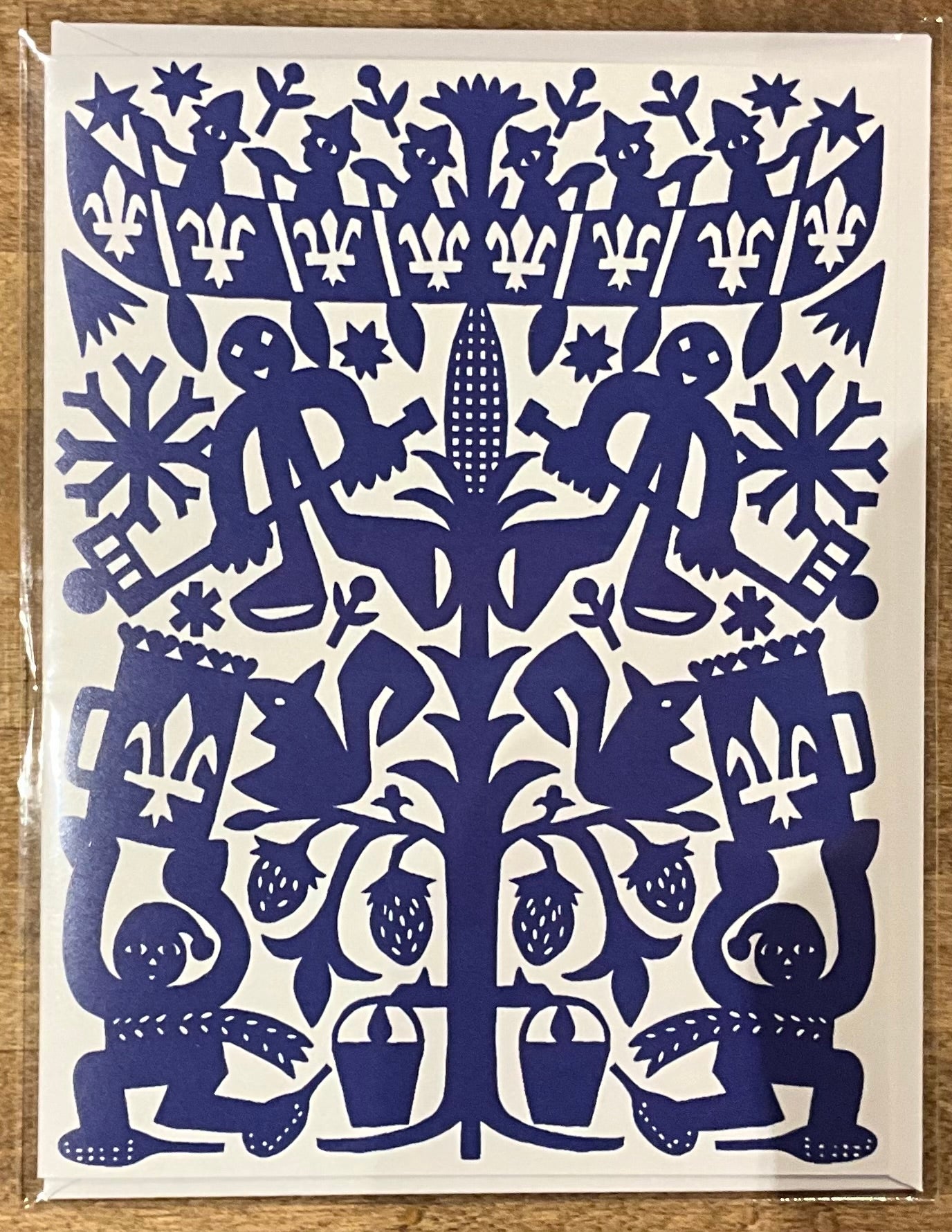 Carte / TOUTE - Québec papier découpé bleu