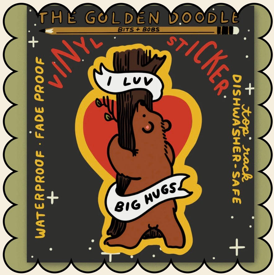 Sticker / Stay Home Club - I luv big hugs