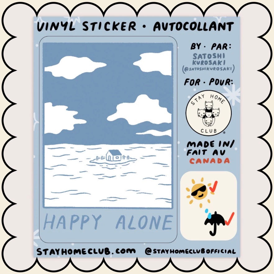 Sticker / Stay Home Club - Happy alone
