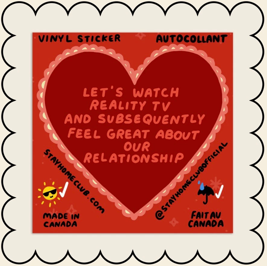 Sticker / Stay Home Club - Let’s watch reality tv