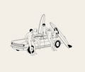Affiche / Out.ofthe - Surf voiture - 12x16