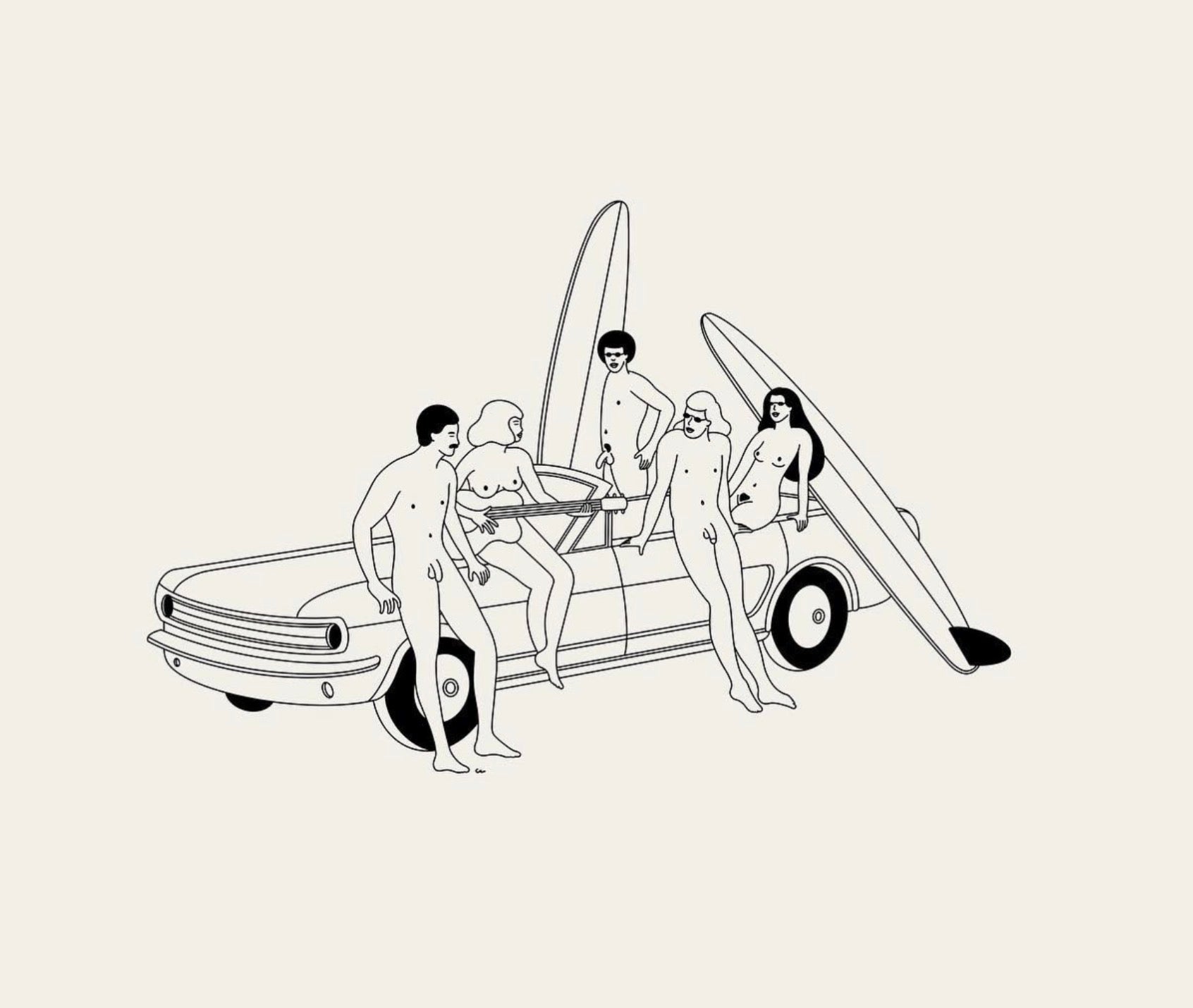 Affiche / Out.ofthe - Surf voiture - 12x16