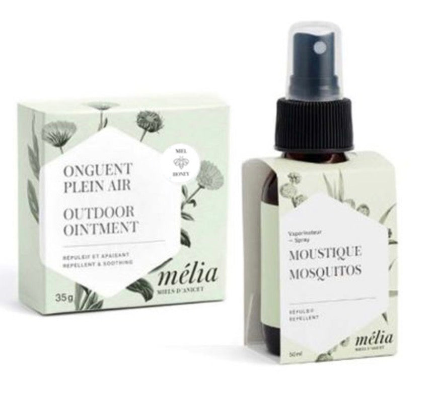 Kit Chasse Bibitte / Mélia - Vert - Vaporisateur 50ml et Onguent 35g