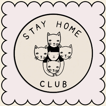 Sticker / Stay Home Club - 3 chats rond - Stay Home Club