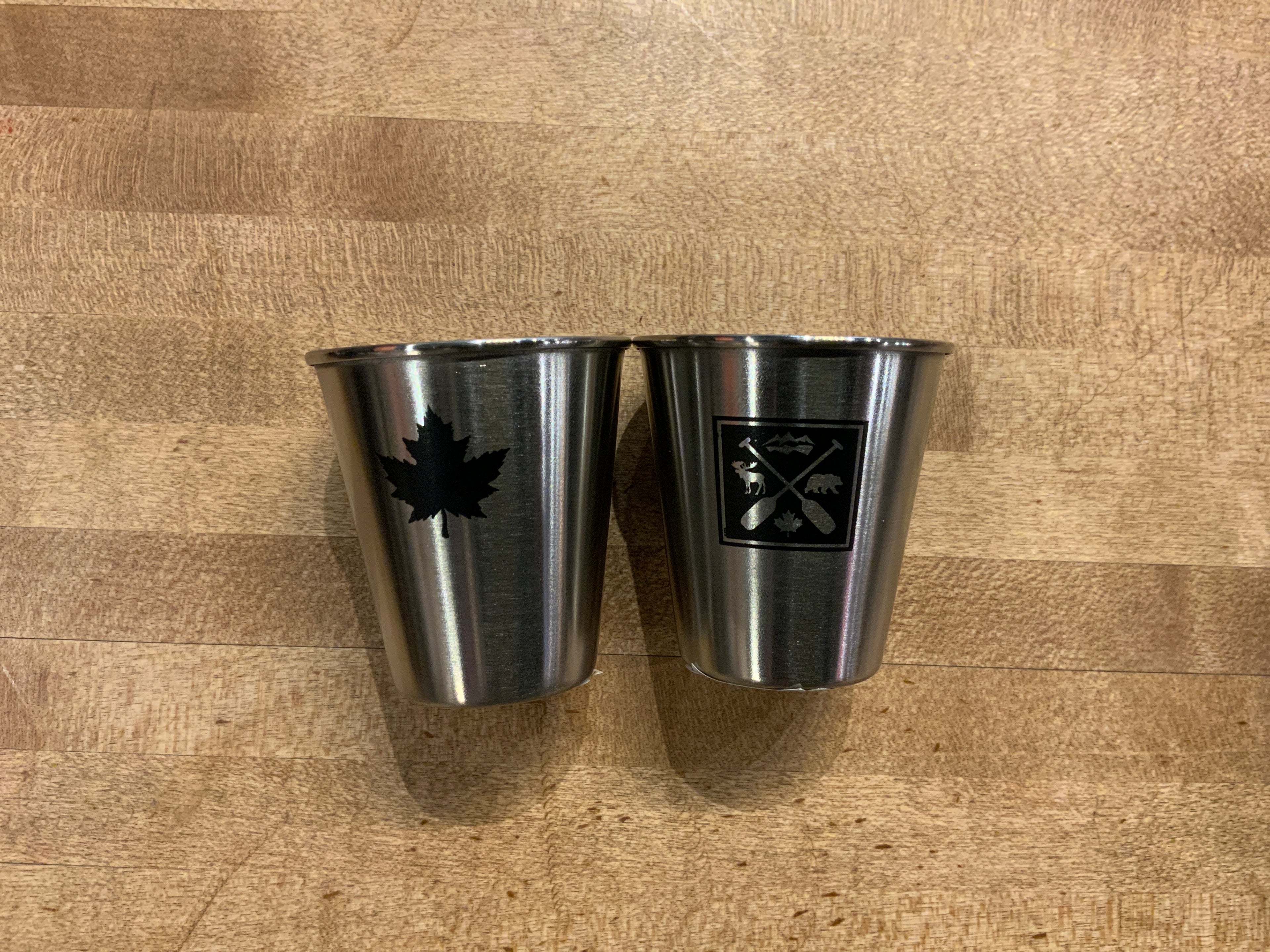 Verre à shots / Royal sales - Métal feuille érable ou symboles canada