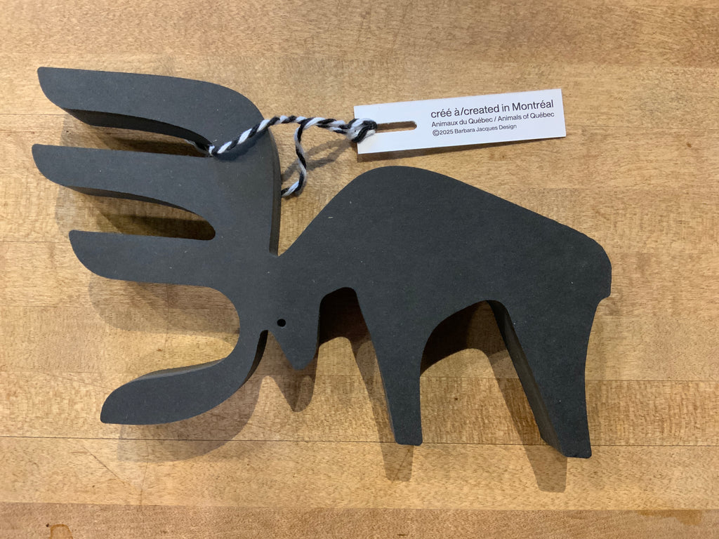 Animaux en bois noir + pochettes / Barbara Jacques - Province iconique