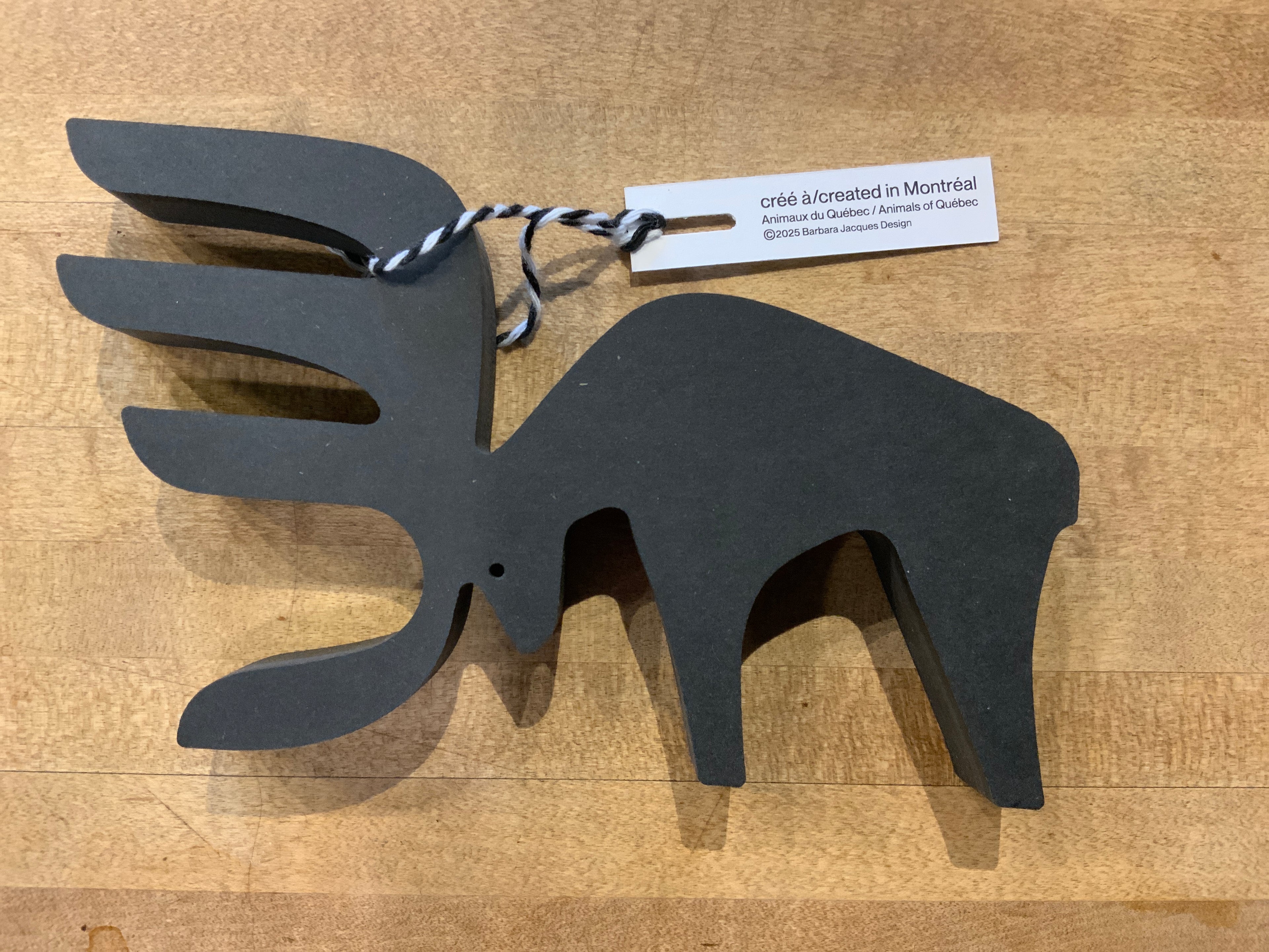 Animaux en bois noir + pochettes / Barbara Jacques - Province iconique