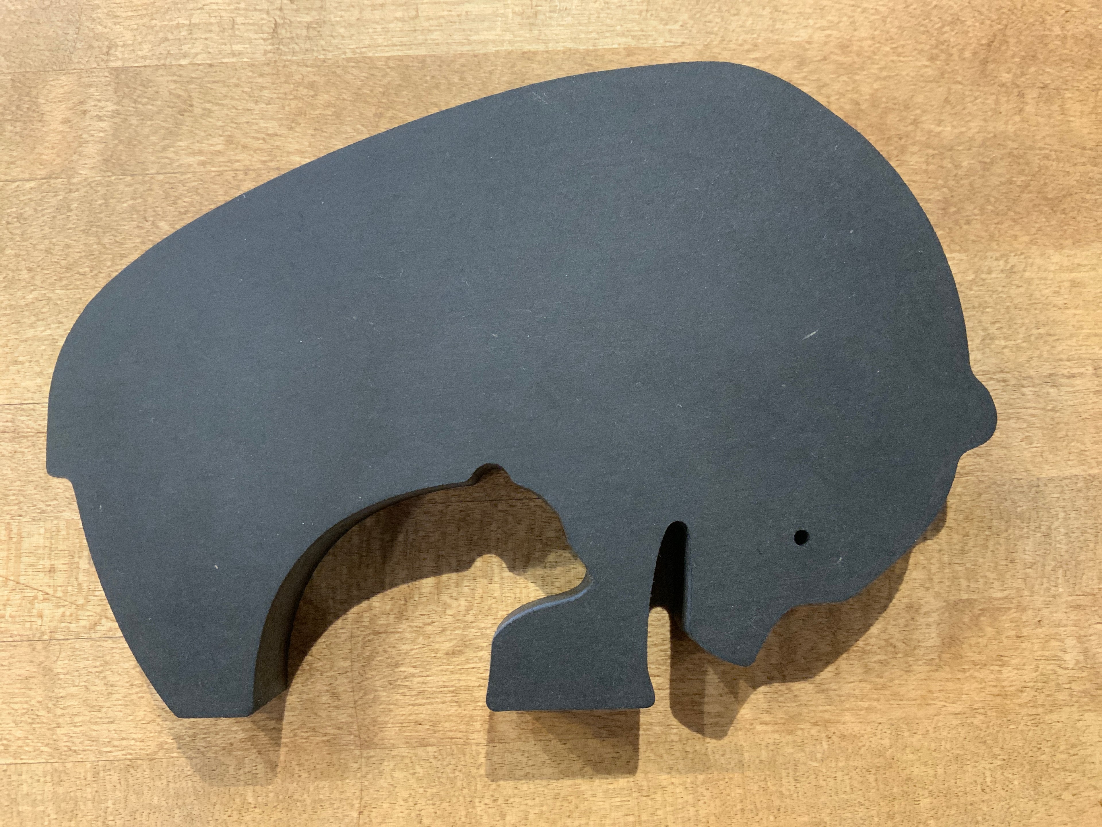 Animaux en bois noir + pochettes / Barbara Jacques - Province iconique