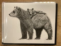 Carte / Le Nid - Ours brun avec bébé