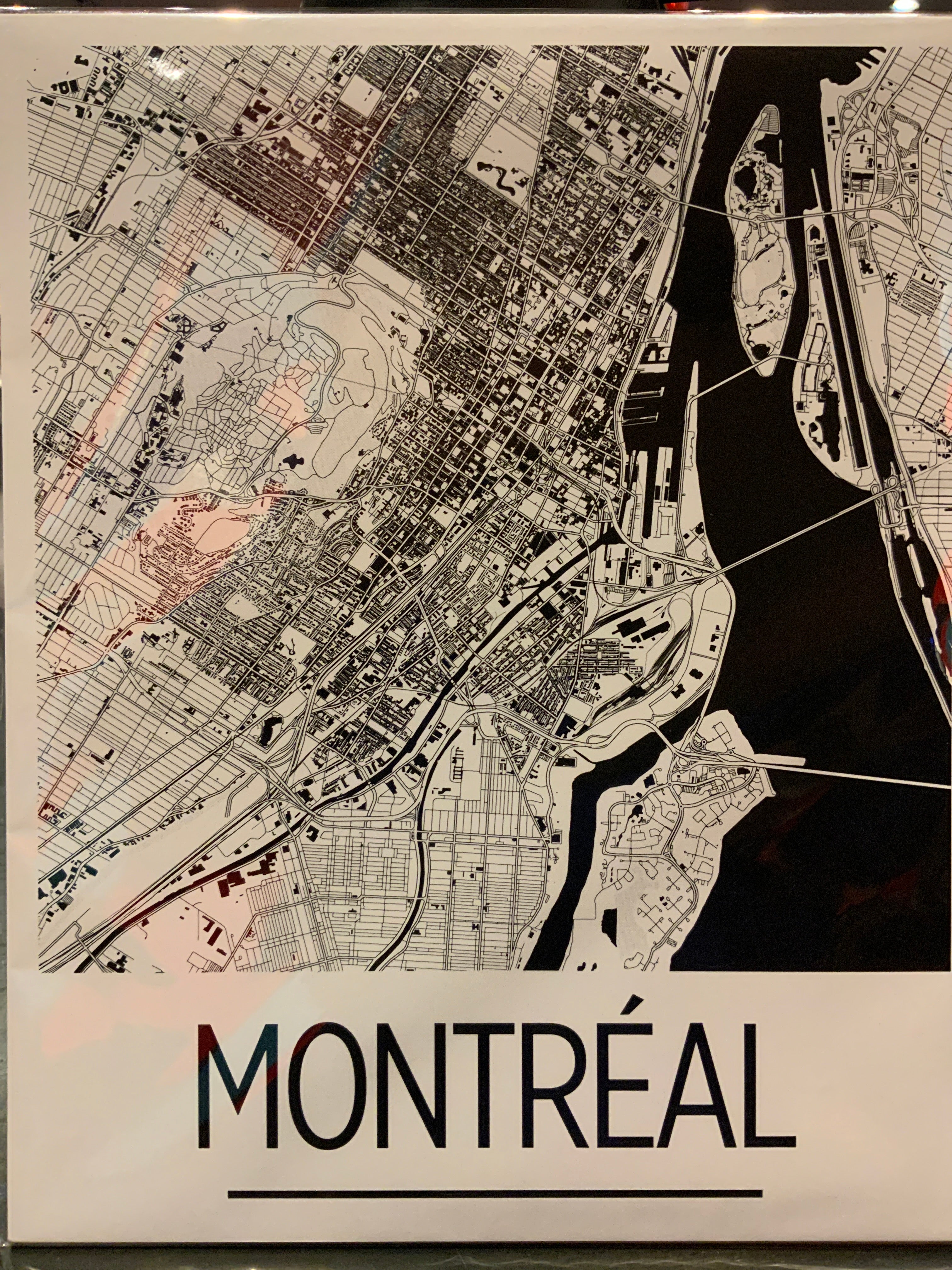 Affiche / Studio Raton - Plan de Montréal Noir et blanc - 8x10